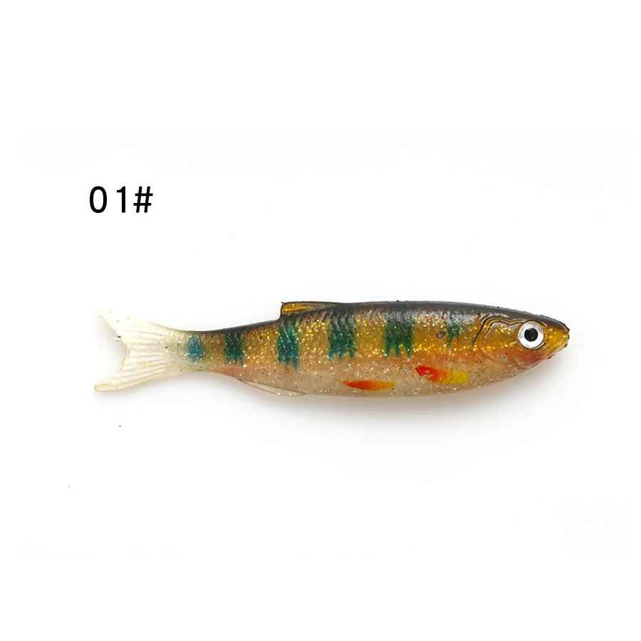 Fishing Soft Lure Bait 9cm 7g Silicone Rubber Body Swimbait Shad Crankbait Minnow Worms Wobblers Jig Bass Tackle