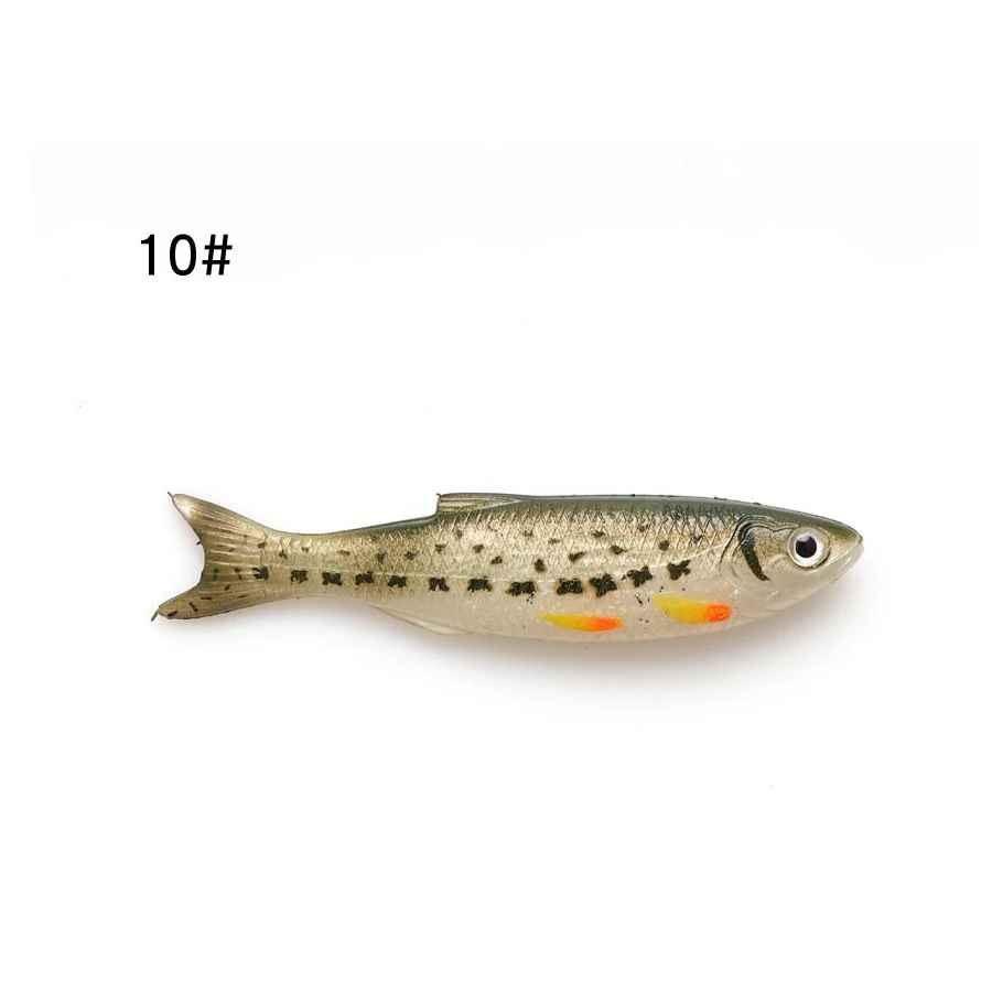 Fishing Soft Lure Bait 9cm 7g Silicone Rubber Body Swimbait Shad Crankbait Minnow Worms Wobblers Jig Bass Tackle