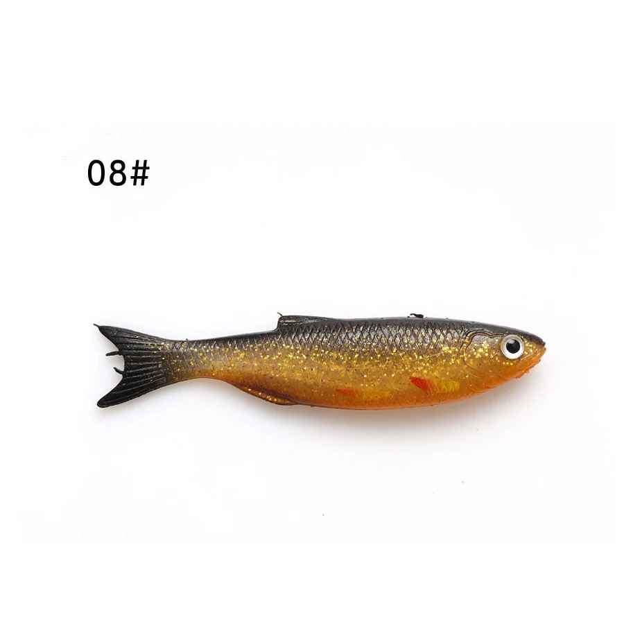 Fishing Soft Lure Bait 9cm 7g Silicone Rubber Body Swimbait Shad Crankbait Minnow Worms Wobblers Jig Bass Tackle