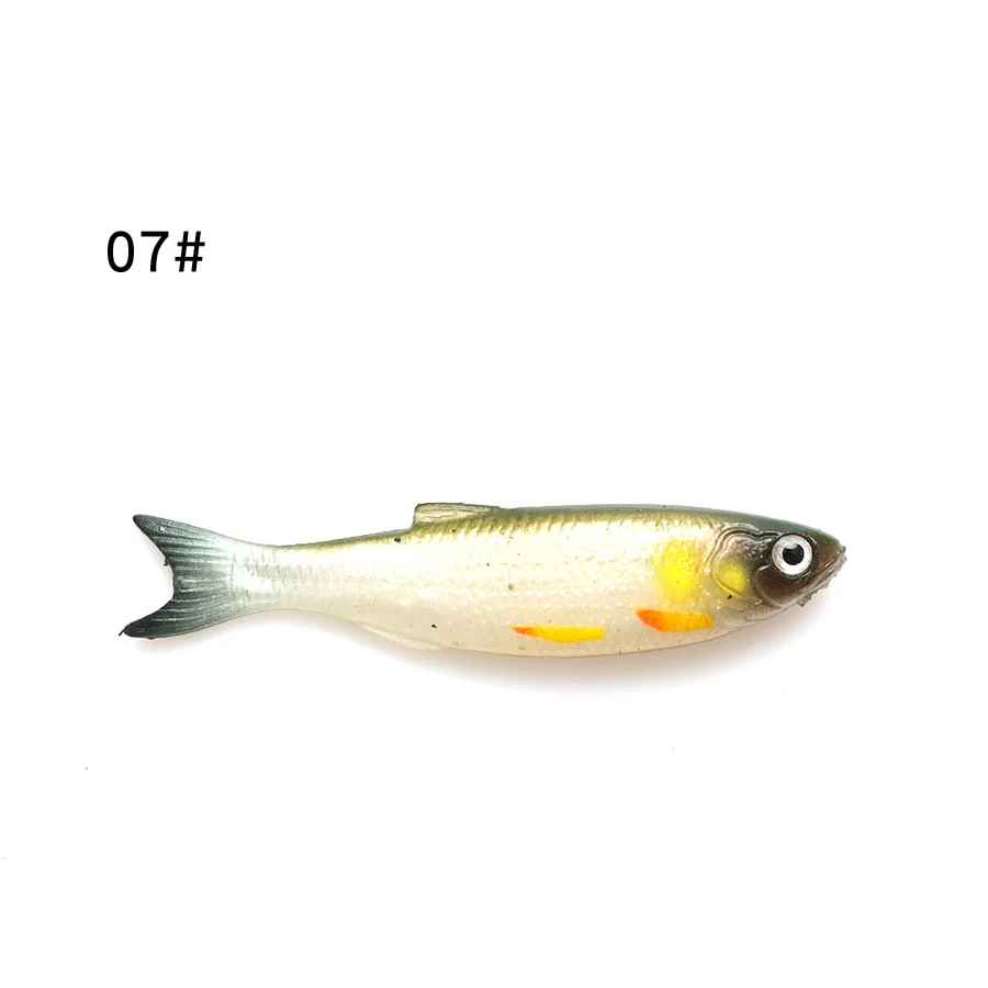 Fishing Soft Lure Bait 9cm 7g Silicone Rubber Body Swimbait Shad Crankbait Minnow Worms Wobblers Jig Bass Tackle