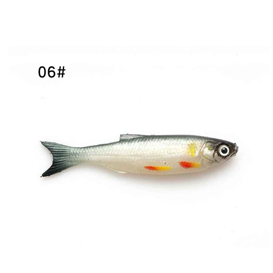 Fishing Soft Lure Bait 9cm 7g Silicone Rubber Body Swimbait Shad Crankbait Minnow Worms Wobblers Jig Bass Tackle