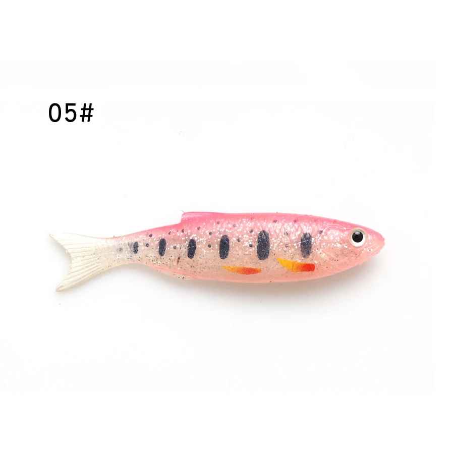 Fishing Soft Lure Bait 9cm 7g Silicone Rubber Body Swimbait Shad Crankbait Minnow Worms Wobblers Jig Bass Tackle