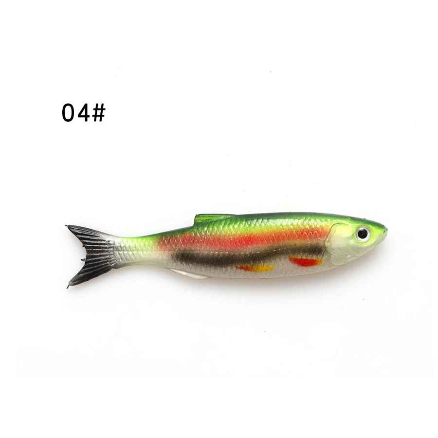 Fishing Soft Lure Bait 9cm 7g Silicone Rubber Body Swimbait Shad Crankbait Minnow Worms Wobblers Jig Bass Tackle