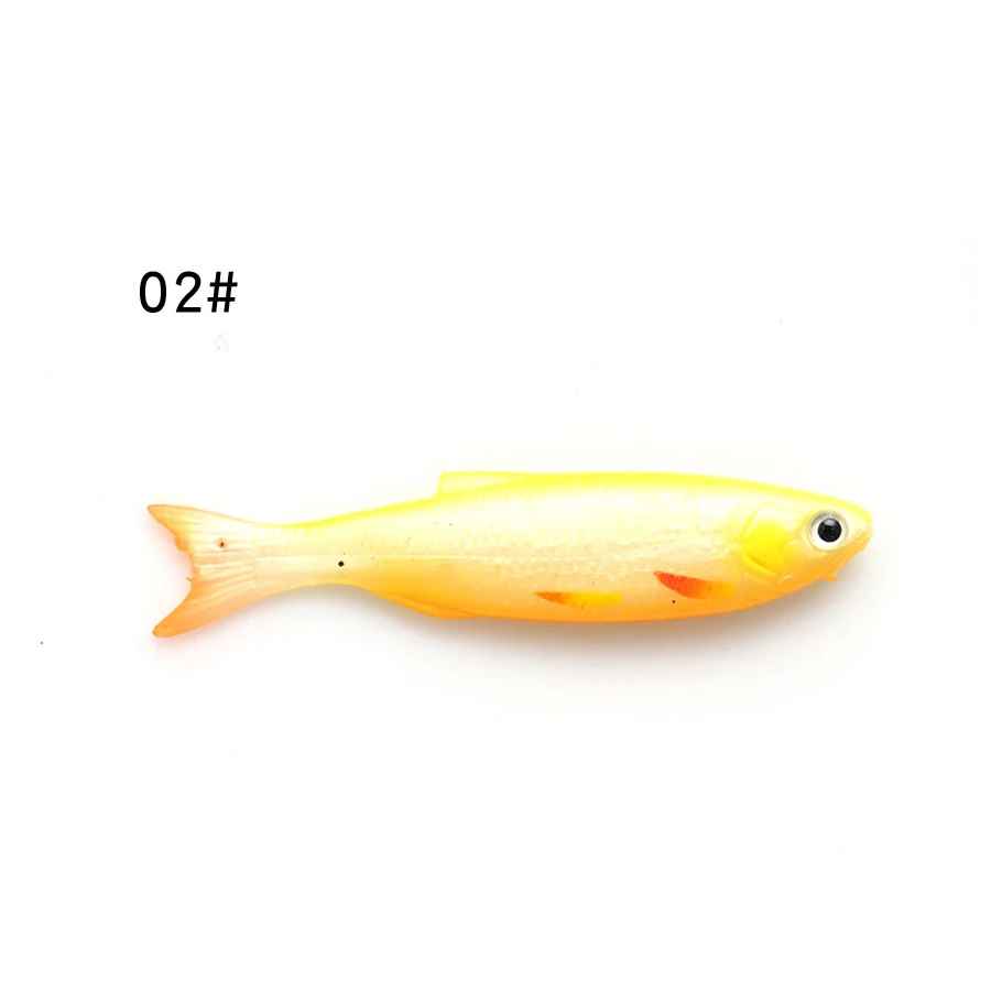 Fishing Soft Lure Bait 9cm 7g Silicone Rubber Body Swimbait Shad Crankbait Minnow Worms Wobblers Jig Bass Tackle