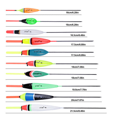 10pc/lot Size 1-5g Fishing Float Fir Floats for Carp Fishing BuoyBobber Fishing Light Floats Multicolor