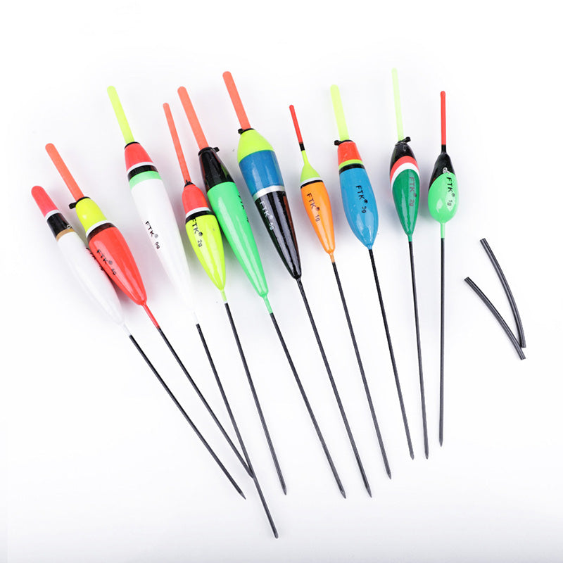 10pc/lot Size 1-5g Fishing Float Fir Floats for Carp Fishing BuoyBobber Fishing Light Floats Multicolor